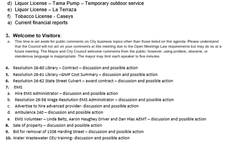 6.15.26 Agenda