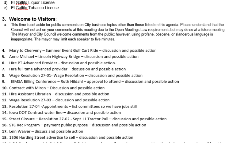 7.6.26 Council Agenda 